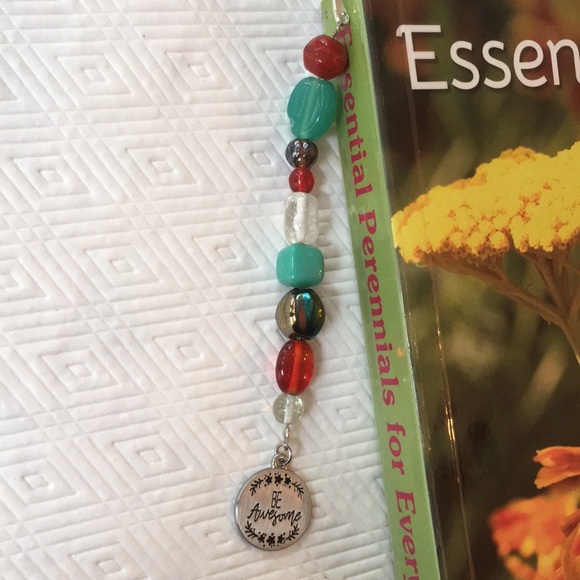 Beaded Charm Bookmark with Inspirational Pendant - Picture 6 of 9